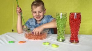 Игры с гидрогелем Орбиз цветные шарики! Часть 1
