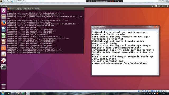 INSTALASI DAN KONFIGURASI SAMBA PADA UBUNTU 16.04 смотреть онлайн