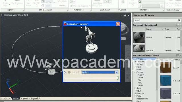 159 Path Animation with Camera AutoCAD 2013 смотреть онлайн