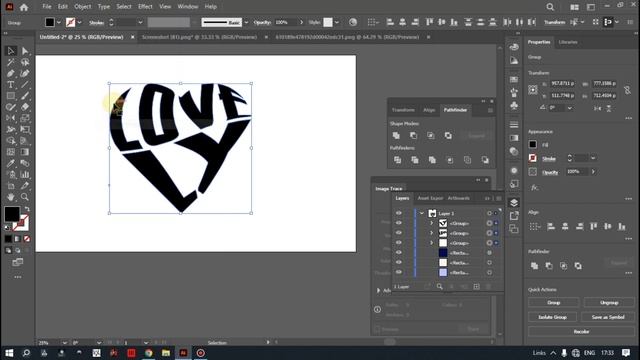 Make 3D Heart Text Effect Typography Using Blend Tool In illustrator #illustrator #photoshop смотреть онлайн