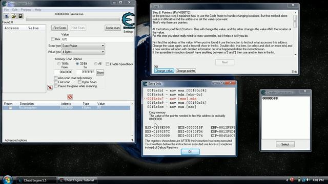 Cheat Engine 5.5 Tutorial 6/9 - Pointers смотреть онлайн