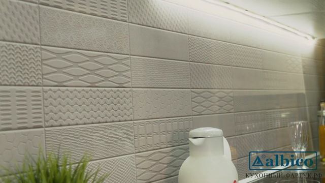 Кухонный фартук Albico Плитка бежевая с геометрическим рисунком смотреть онлайн