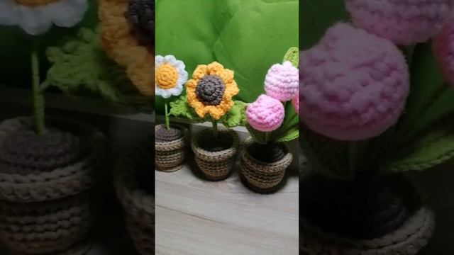 #crochetflower #daisy #sunflower #tulips