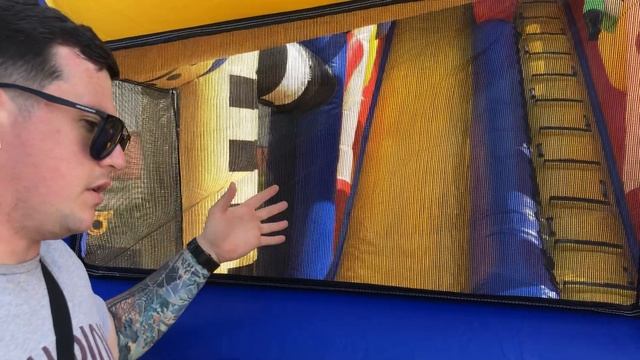 Обзор. Надувной батутный комплекс "Смайлы" 9 на 6. Большой коммерческий батут. Уличный батут.