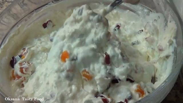 Творожный десерт с сухофруктами Curd dessert with dried fruits