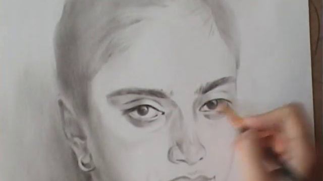 Портрет по фото в технике "Сухая кисть" смотреть онлайн