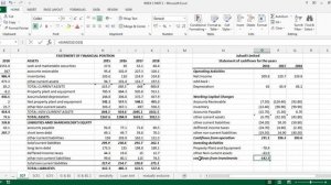 Preparing Statements of Cashflows with Ms Excel part 1 business data analytics KASNEB Dec 22 Q21