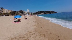 4K Beach Walking - Costa Brava, Spain - Lloret de Mar - May 2022