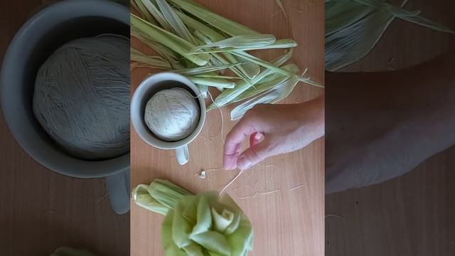 Квіти з кукурудзяного листя. Кукурудзяні троянди. смотреть онлайн