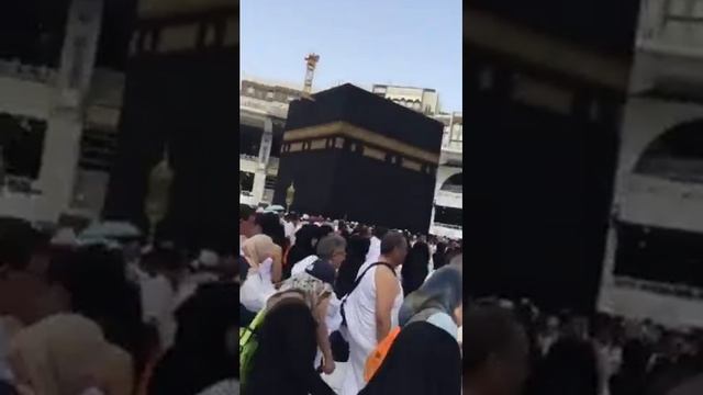 Вчера в Мекке была говорят очень сильная невыносимая жара небо было ясное  но по милости Аллаhа п