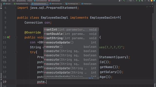 #javaprojects Employee Management System With MySQL  In Java | CRUD Operation | Java + MySQL Projec