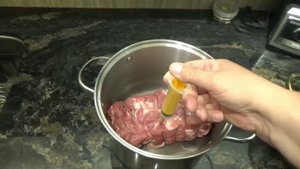 Свиная шея холодного копчения.Cold smoked pork shoulder.