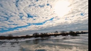 Снимаю на GoPro 11. Приехали смотреть как сходит лед на реке.