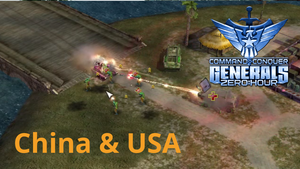 C&C Generals: Zero Hour | Пехотный генерал Китая против лазерного США | Количество против качества
