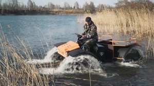Тестируем вездеход-переломку ГИД. Часть  3 Плавучесть
