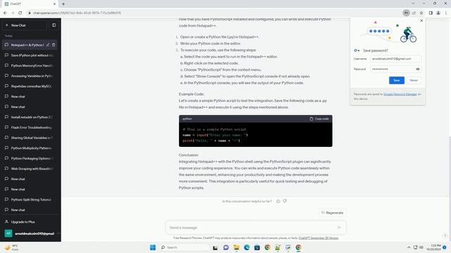 How to get notepad editor and shell to work together in python