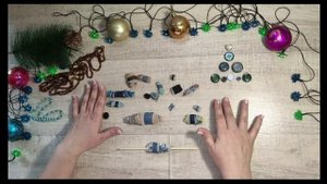 ёлочная игрушка из кромки ткани