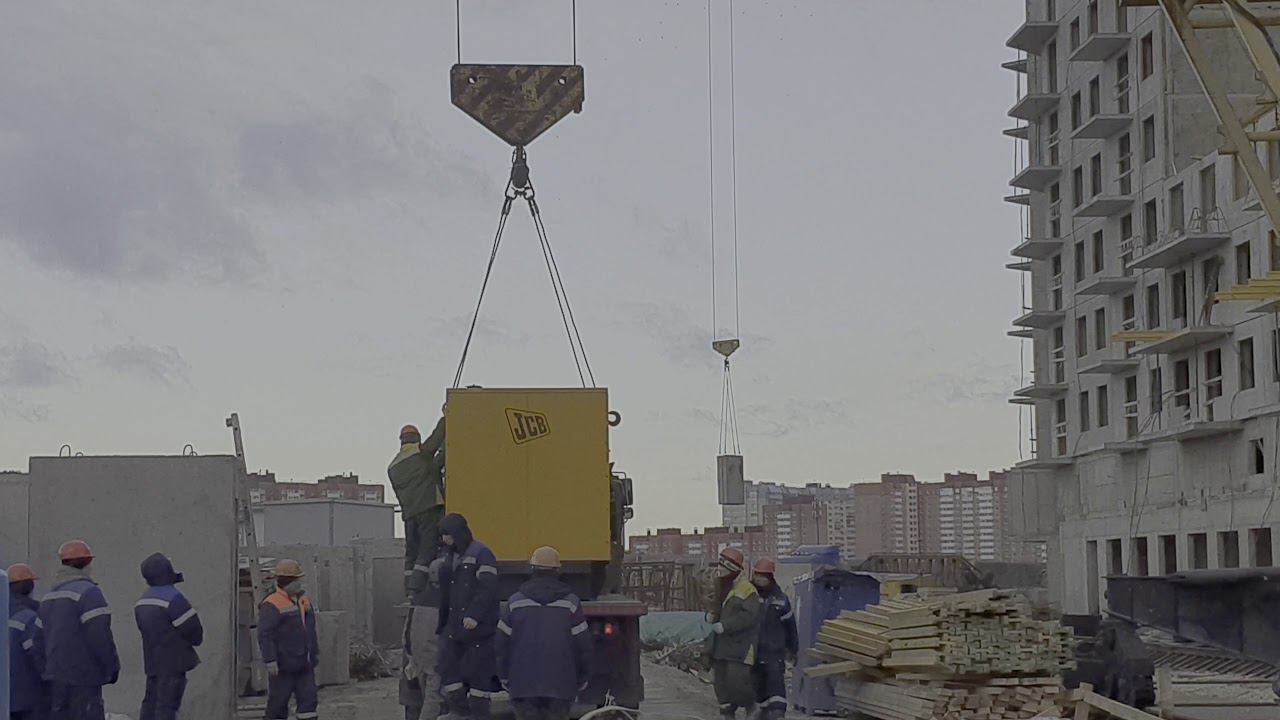 Старый советский башенный кран КБ-503 который смог.Монтаж генератора почти на пределе. смотреть онлайн