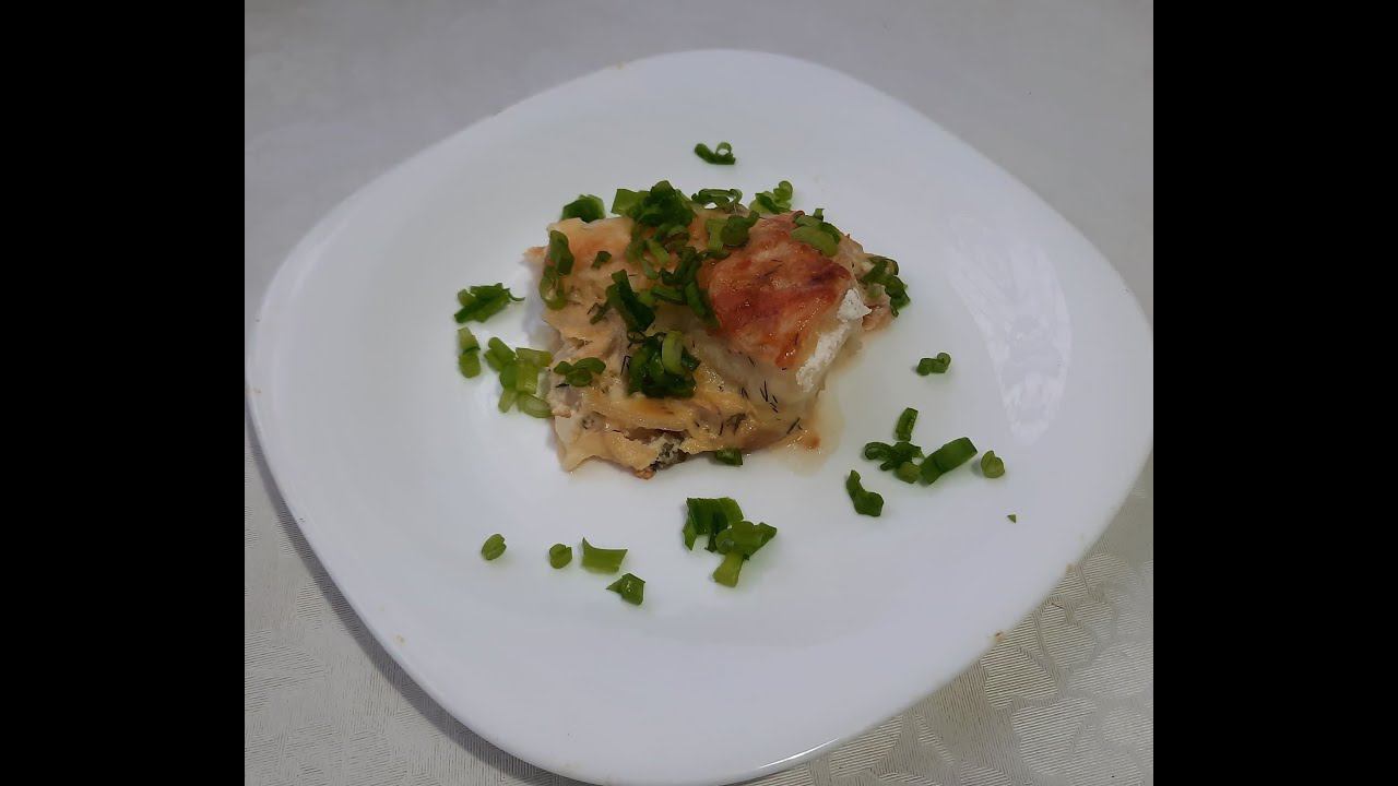 Обрези трески запеченные в сметанном соусе. смотреть онлайн