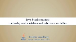 74  Java Heap and Stack