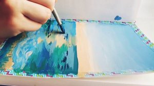 Paint with me #5 🌊 seascape with gouache // Alleksandra Art