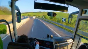 Bus trip to Napoli, Italy 4K