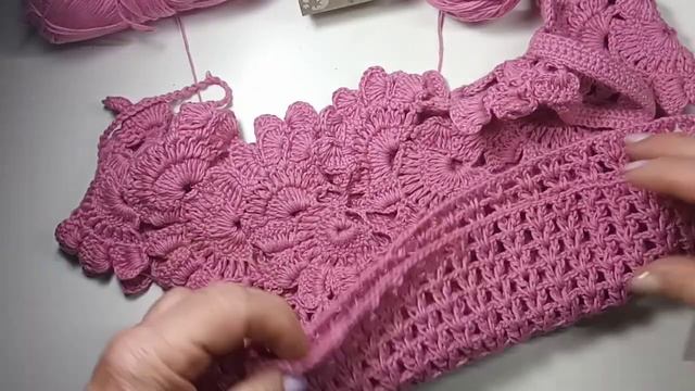 ВЯЖЕМ МОДНУЮ БЛУЗКУ ИЗ ЛЕНТОЧНОГО КРУЖЕВА