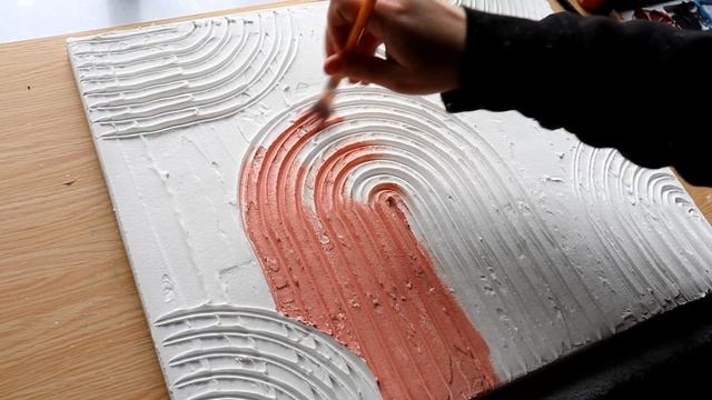 (48) DIY Large Textured Wall Art / Simple DIY Wall Art with Spackle!