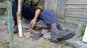 СО7. Делаю косу с деревянной ручкой