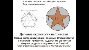 #Геометрия.Построение пятиконечной звезды.Ростислав Векленко.