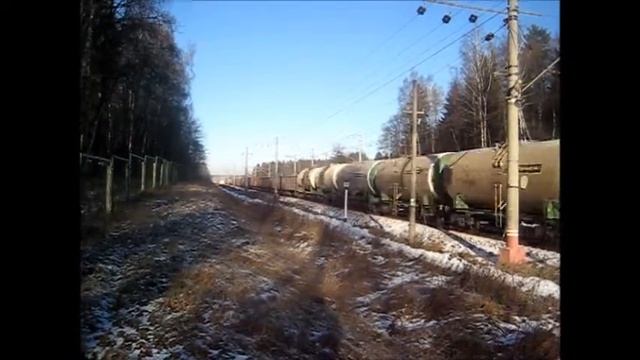 [RZD] ВЛ10У-568 / Платформа Берёзки дачные смотреть онлайн