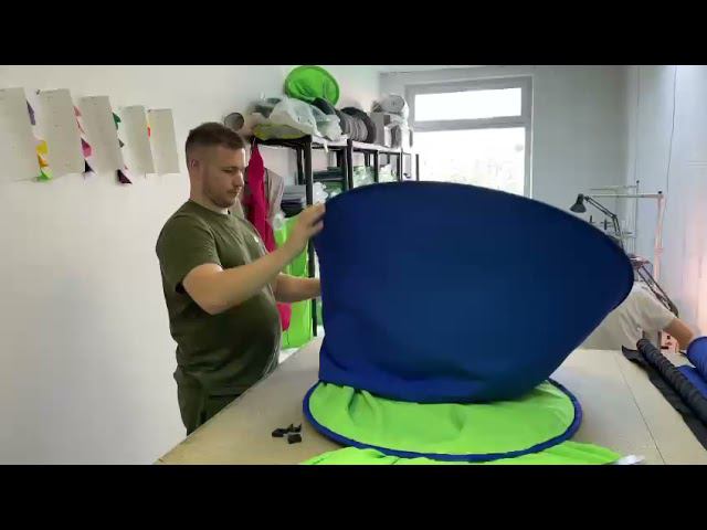 Складной фон хромакей двухсторонний сине-зеленый. Разборка и сборка складного хромакея