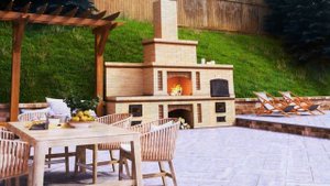 Зона барбекю на даче