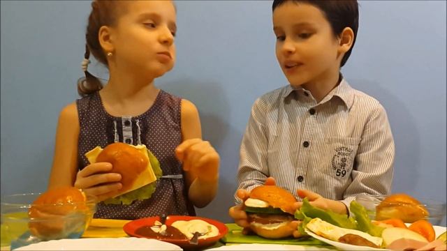 Бургер-челлендж. Готовим гамбургеры и чизбургеры. смотреть онлайн