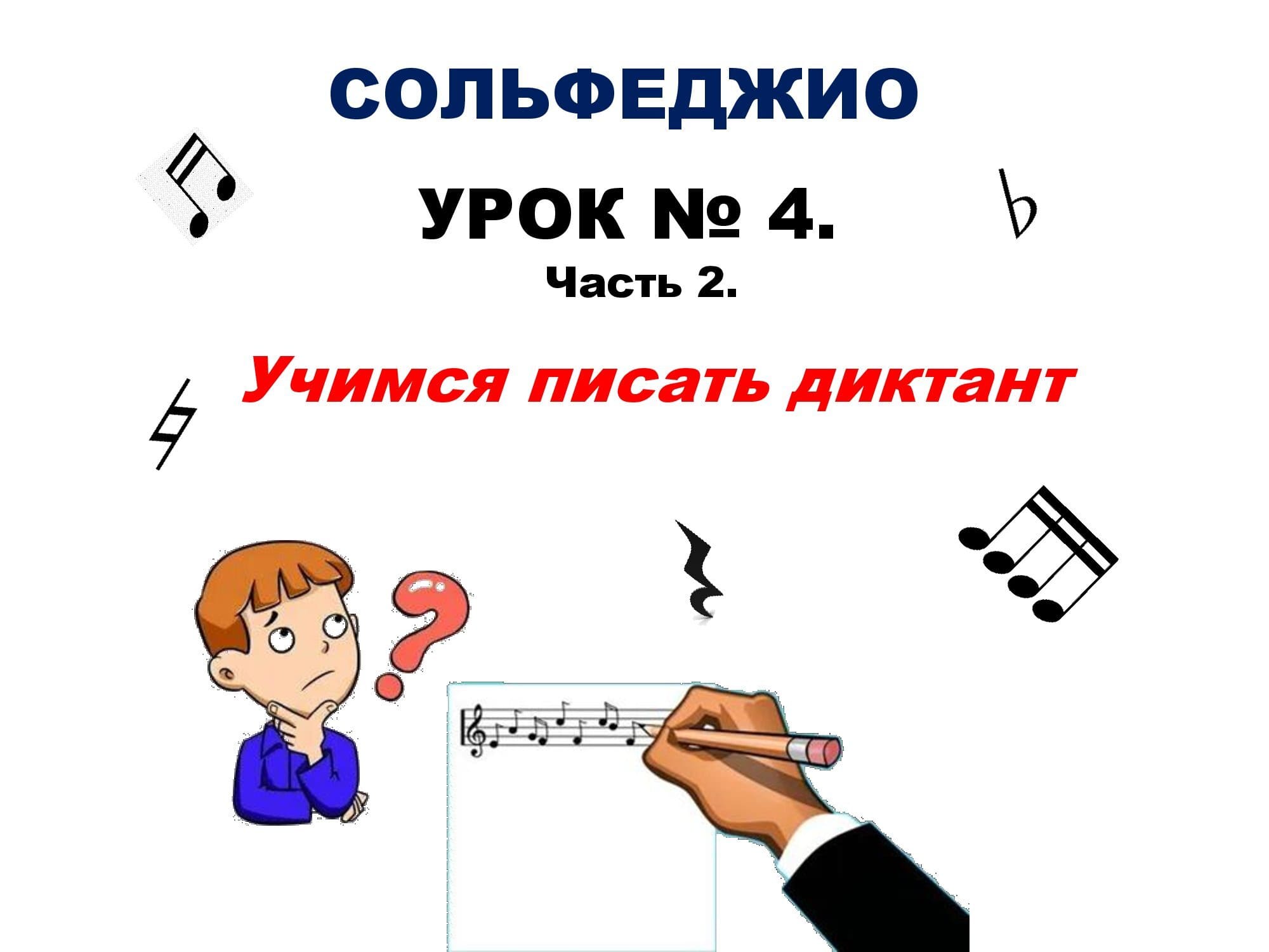 Урок № 4. Часть 2. Учимся писать диктант.