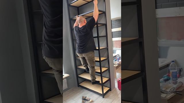 Установка стеллажей в порошковой покраске в магазин. Телефон 89996758962