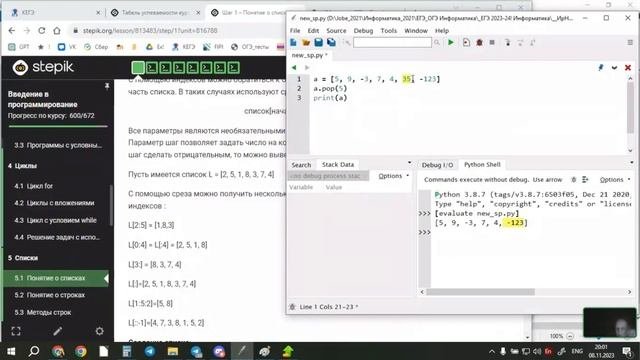 Введение в программирование на Python. Занятие №8