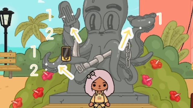 Как открыть статую осьминога в игре тока бока ворлд |• смотреть онлайн