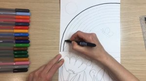 Рисунок здравствуй лето Летние каникулы Счастье  летний пейзаж 1 июня день защиты детей радуга цвет