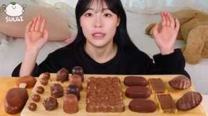ASMR MUKBANG| 초콜릿 디저트 초코 아이스크림 마카롱 먹방 & 레시피 CHOCOLATE DESSERT ICE CREAM EATING