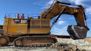 Huge Caterpillar 6040 Excavator Loading Hitachi Dumper EH3500