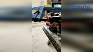 Ленточнопильный станок BS100FM | Как разрезать профильную трубу квадратного сечения под углом