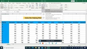 How To Freeze Rows & Columns In Microsoft Excel | Microsoft Excel Tutorial || Helping Media