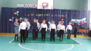 Инсценировка военной песни. 6В класс