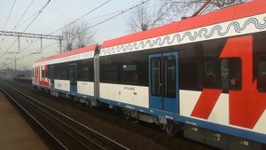 Электропоезд ЭГ2Т Иволга на станции МЦД Лианозово (1)