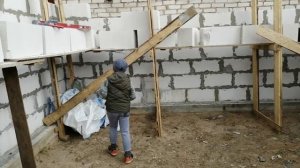 Начало постройки гаража.