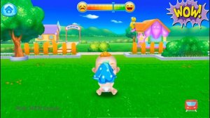 Увлекательный мультфильм игра, малыш играет в доктора купается и кушает