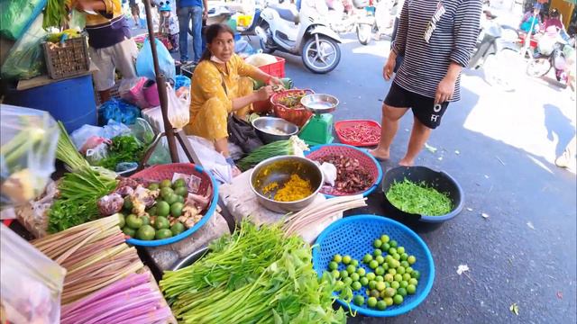 Best Donuts, Youtiao, Mung Bean Fried Cake at Boeung Prolit Market | Cambodia Street Food смотреть онлайн