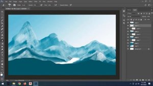 2D Painting in Photoshop | Landscape Digital Painting Step by Step