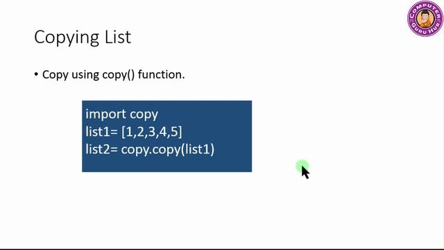 Lists in Python - 3 | Nested Lists | Lists Copying by different methods | Hindi